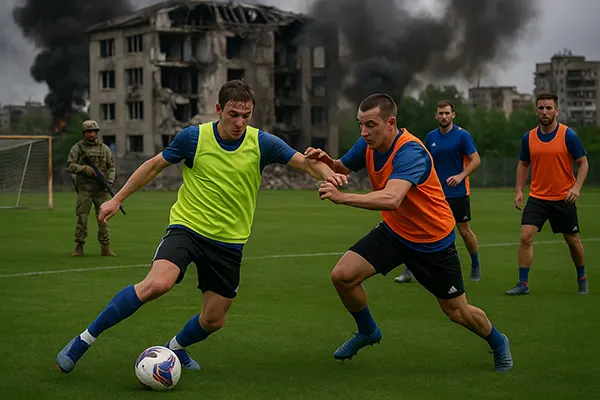 Training under air raid