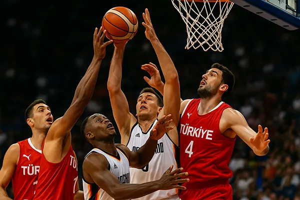 Match basketball intense