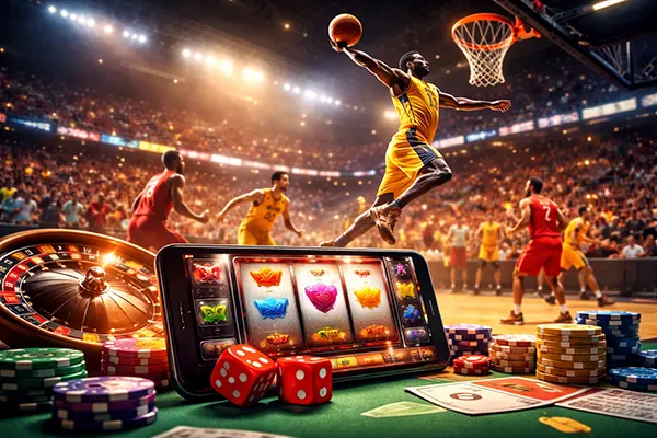 Spieler mit Smartphone